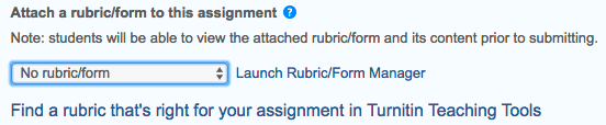 Screenshot of what launching the rubric manager to create a new rubric looks like
